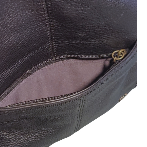 The Sak Iris Leather Crossbody Bag Black Adjustable Strap Pockets - Picture 6 of 12